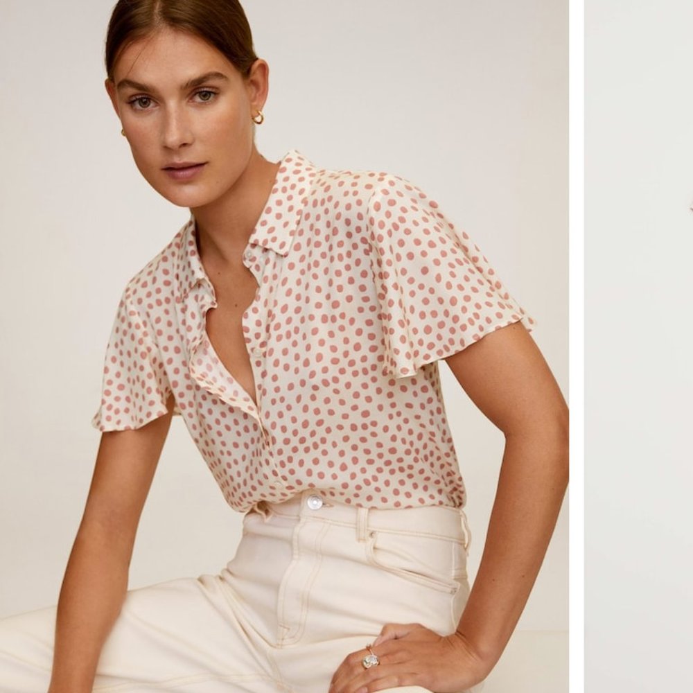 Mango Floral Print Blouse